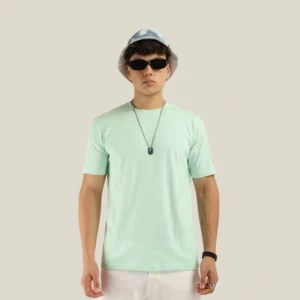Mint Cotton Slim Fit T-Shirt